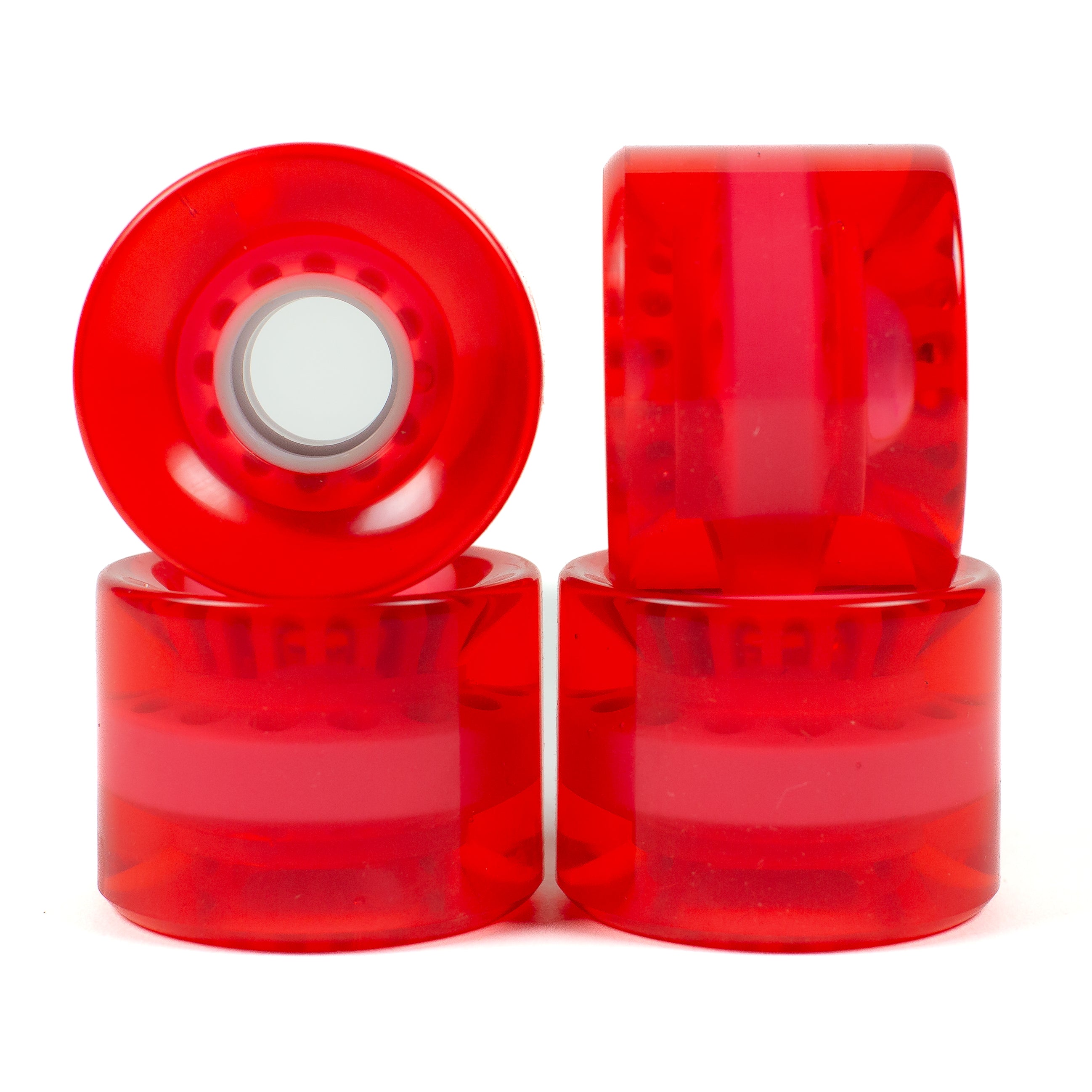 Blank 82a Clear Red Cruiser Wheels (59mm)