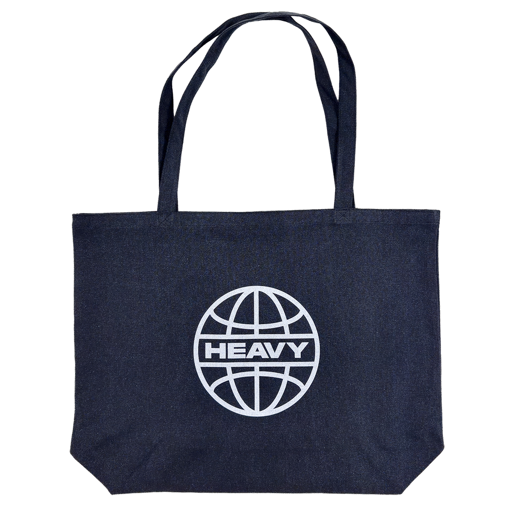 Heavy Globe Pigment Dyed Large Tote Bag (Washed Black)