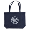 Heavy Globe Pigment Dyed Large Tote Bag (Washed Black)