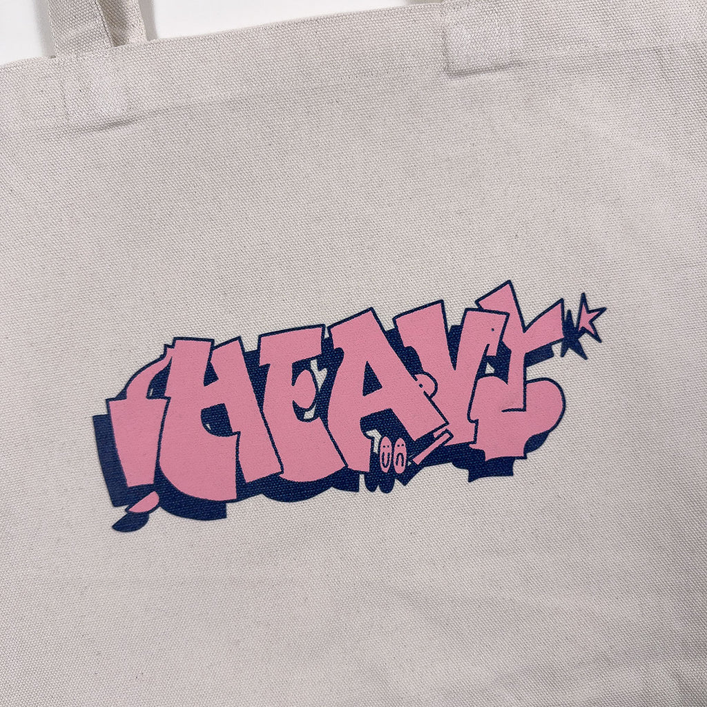 Heavy Throwie Large Tote Bag (Natural)