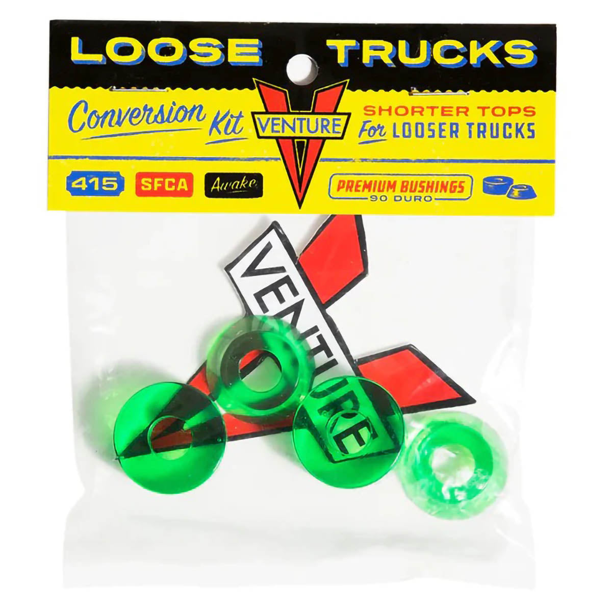 Venture Loose Truck Conversion Kit Green Bushings 93D