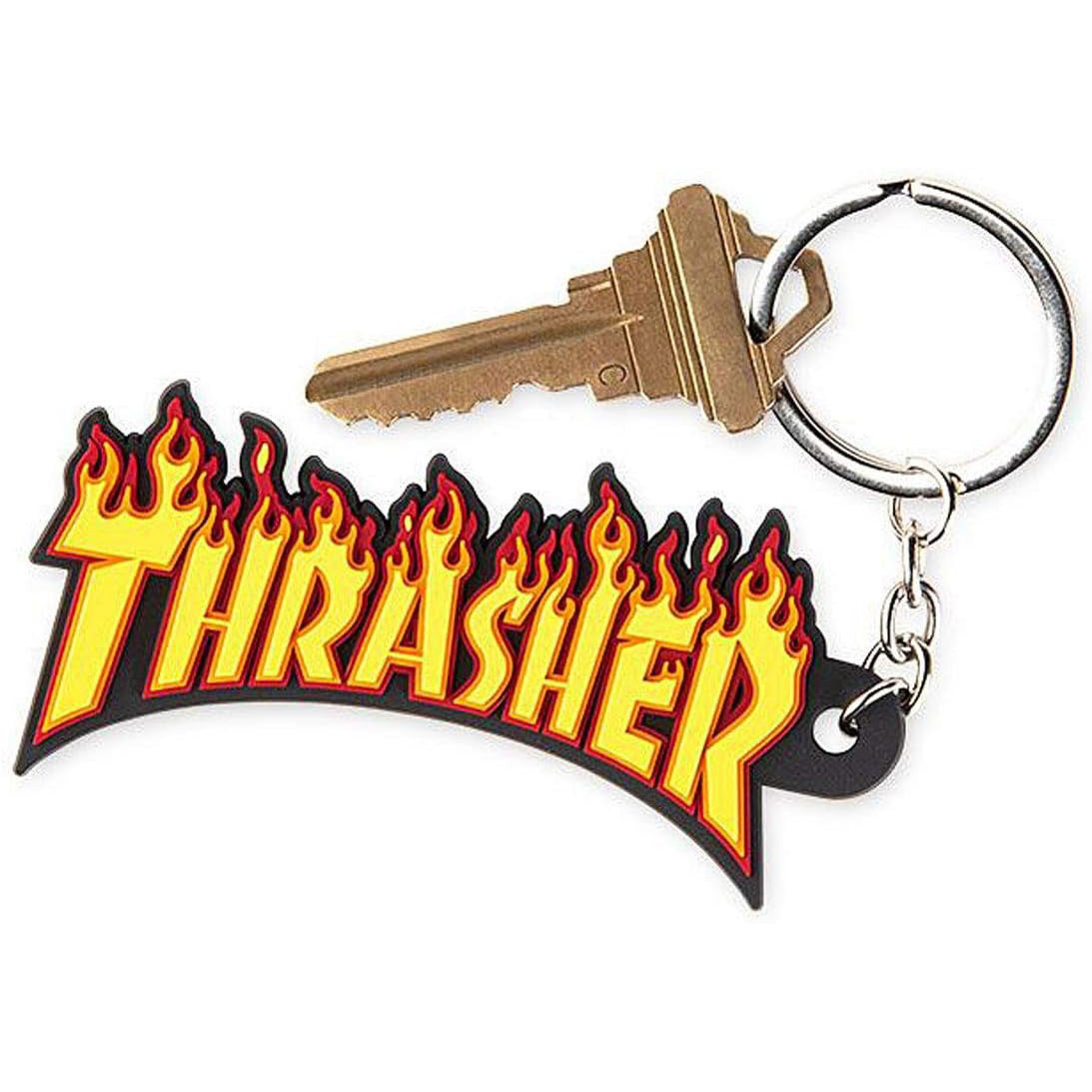Thrasher Flame Keychain