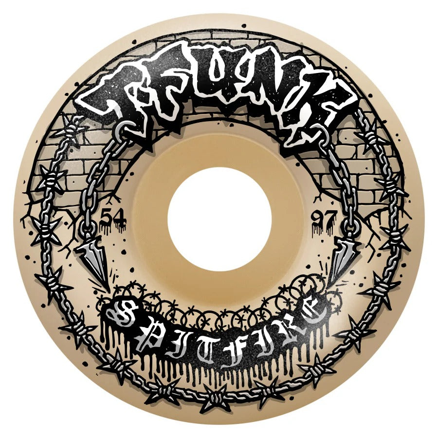 Spitfire Formula Four 97a T-Funk Raw Radial Full Wheels (54mm)