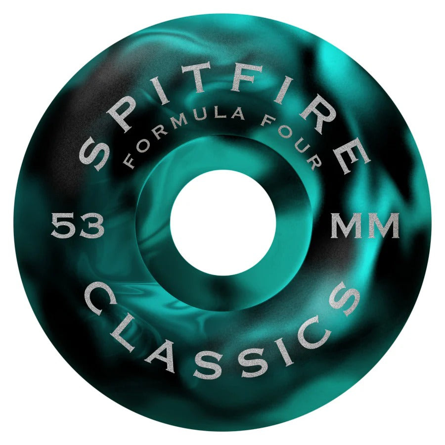Spitfire Formula Four 99a Team Floral Classic Teal/Black Wheels (53mm)