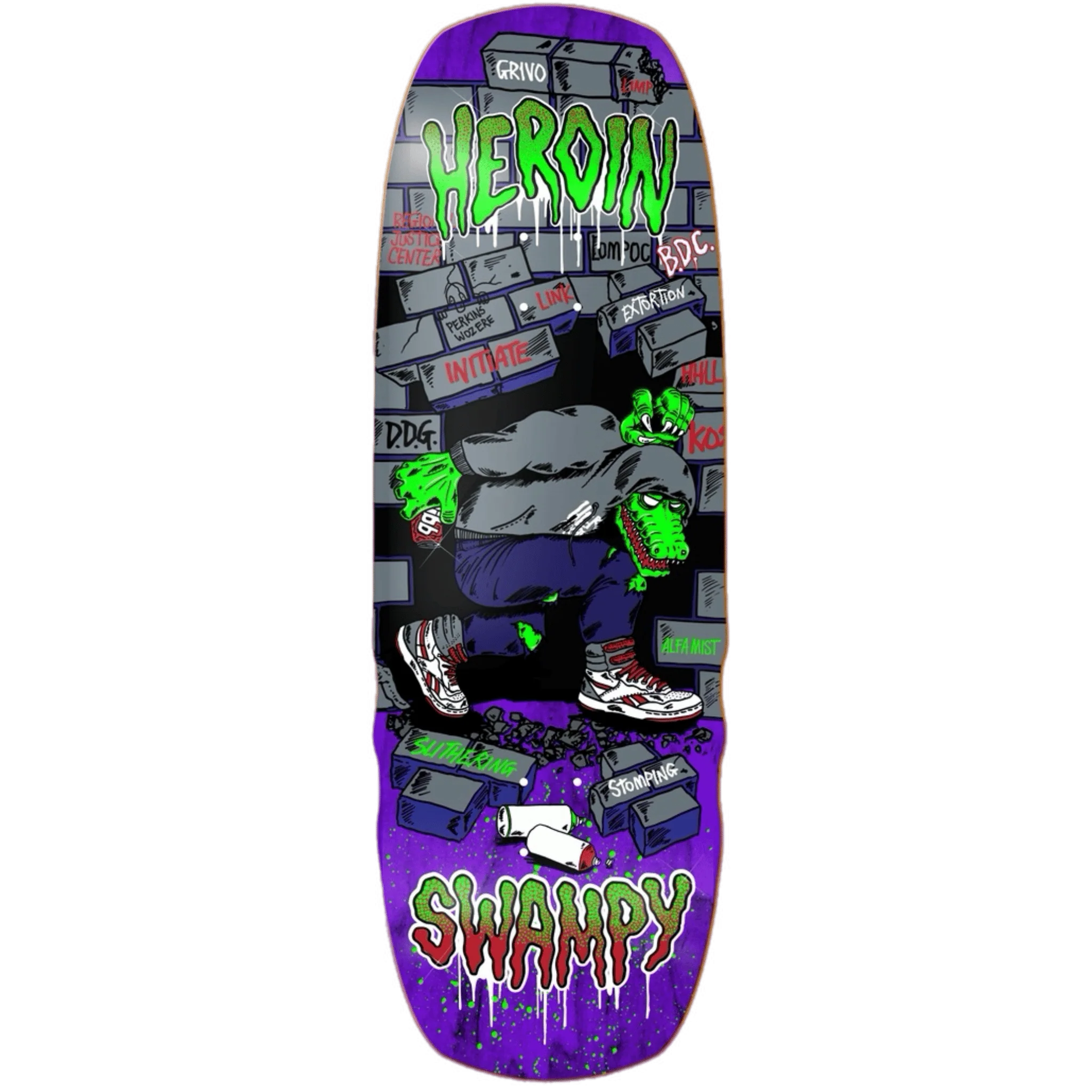 Heroin Swampy Stomp Shaped Deck (10.5")