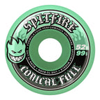 Spitfire Formula Four 99a Conical Full Teal Wheels (52mm)